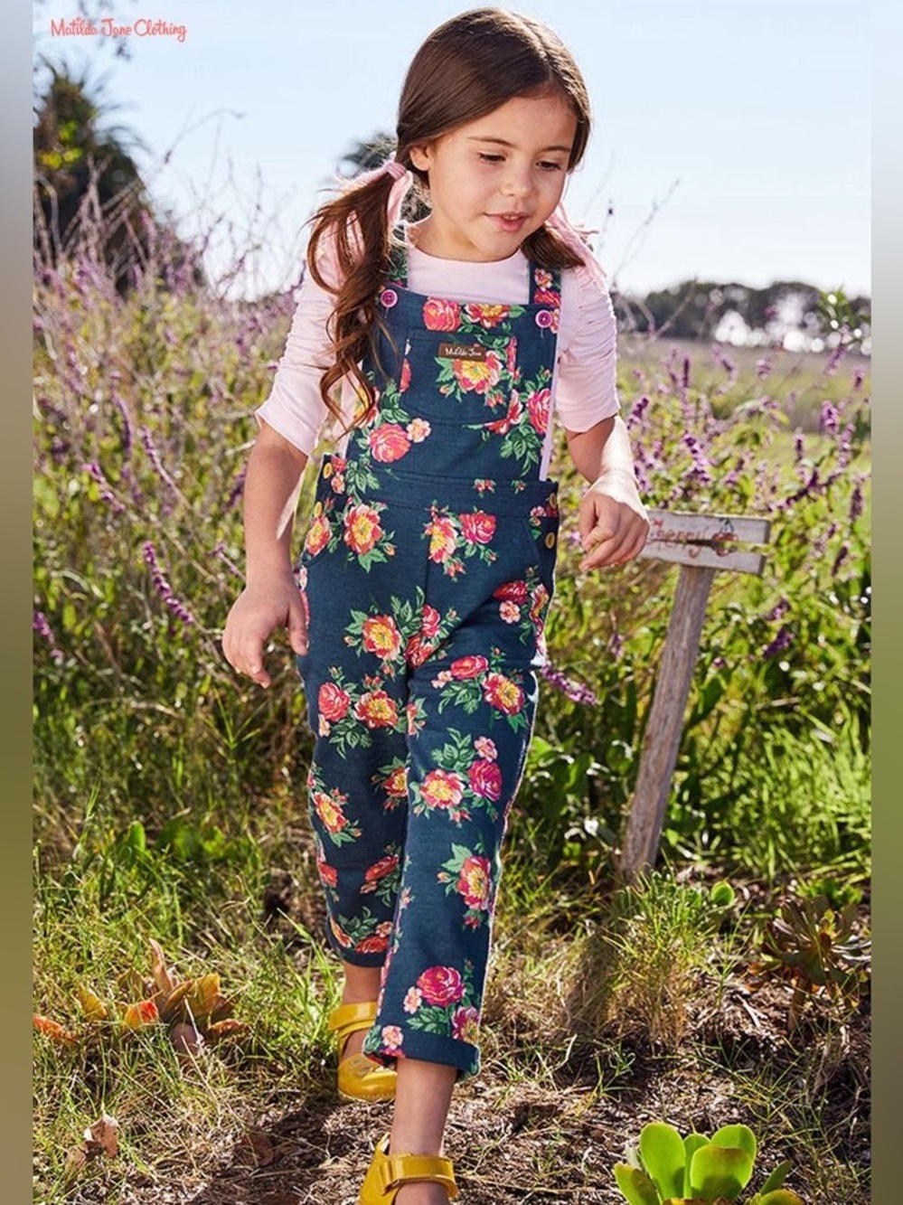 Matilda Jane Wildest Dreams Floral Overalls Brilliant Daydream Collection Size 2